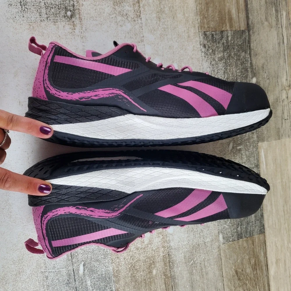 Reebok Floatride Energy 3 Adventure Womens Work Shoes Sz 12 M Black Gray Pink